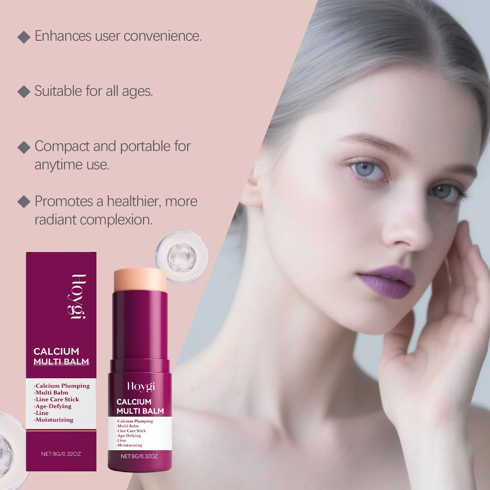 Кальциевый бальзам Muti Fade Fine Lines Imrpove Сухость кожи Увлажняющий Уменьшает потерю влаги Укрепляющий многоцелевой крем-карандаш 9 г (art.: 3920d1fb8dc47) - 3920d1fb8dc47