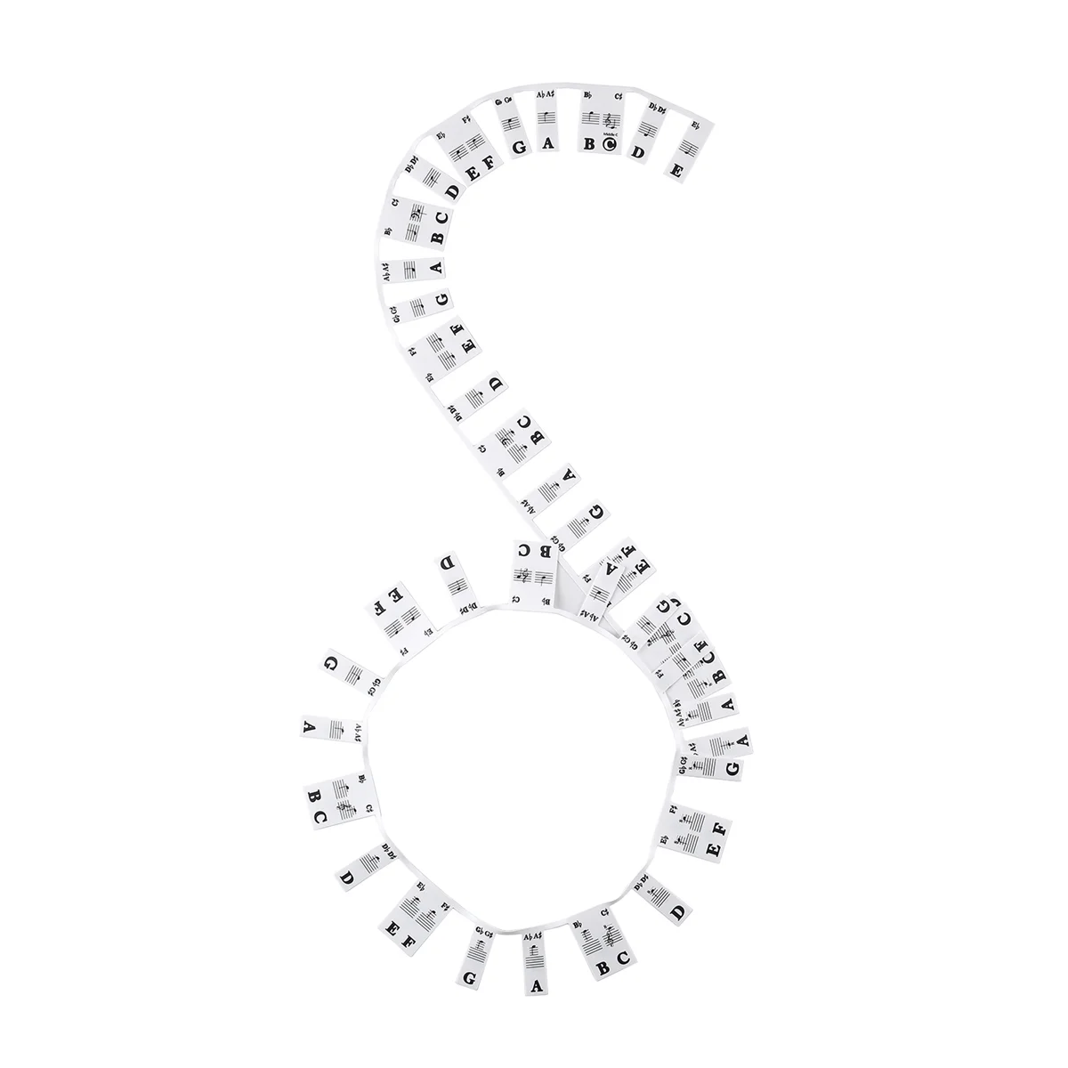 

88 Key Removable Piano Keyboard Stickers Stave Notation Note Strip Stickers for Beginners Students