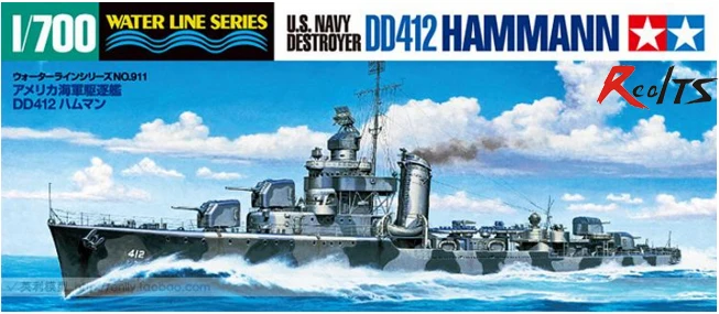 

Модель TAMIYA 1/700 масштаб военные модели #31911 USS Разрушитель DD412 Hammann пластиковая модель комплект