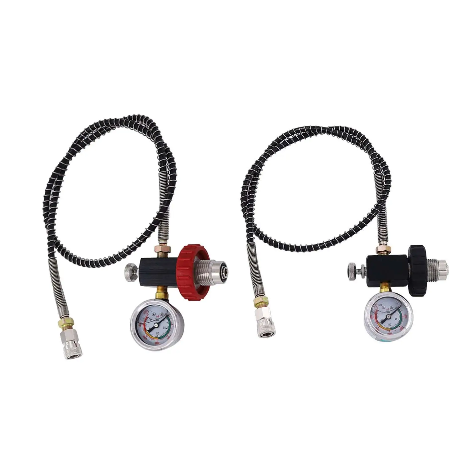 

Scuba Refill Adapter with Gauge Tank Filling Adapter 8mm Quick Disconnect