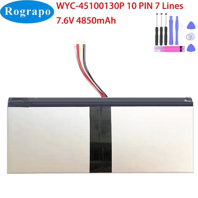 para Wyc45100130p Wyc 45100130p Notebook Portátil Bateria 10 Pinos Fio Plug Tools Novo 7.6v 4850mah