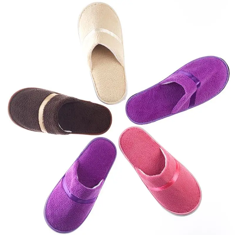 

Coral Velvet Slippers Non-disposable Home Hospitality Classic Skin-friendly Flip Flop Korean Simple Style Indoor Slippers