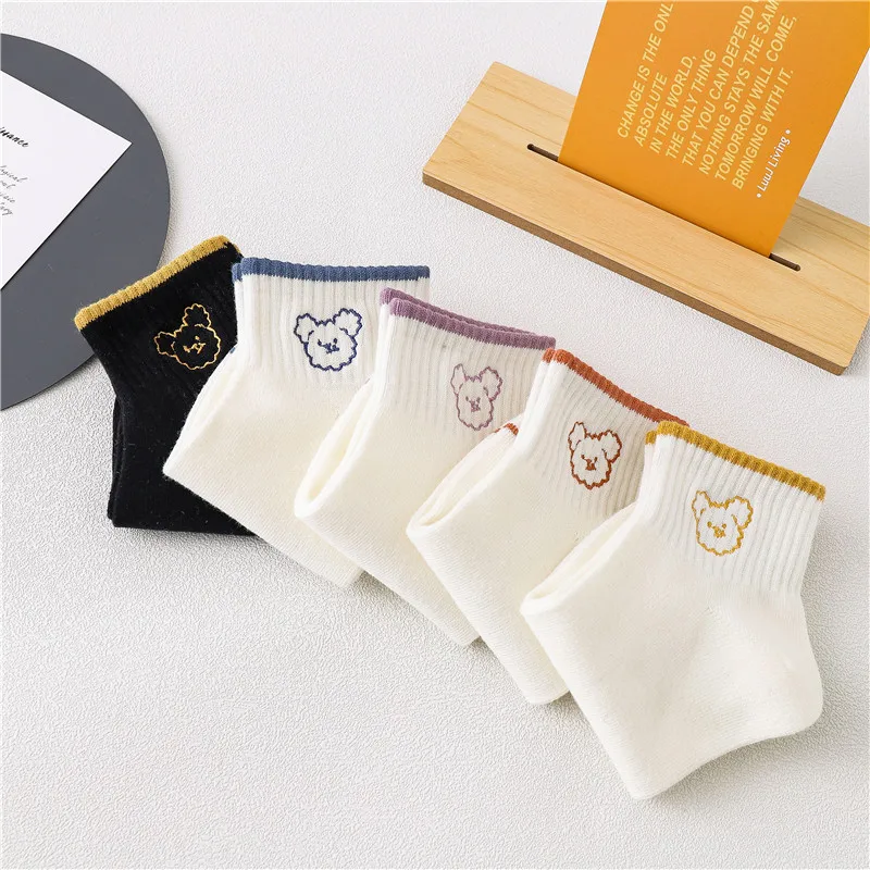 

Socks Women's Trendy Japanese Cute Short Tube Embroidered Sports Socks Spring and Summer Student Fashion All-match Socks