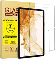 2 pack tempered glass for samsung galaxy tab s7s8 plus2 5d curved edge crystal clear for s7 fe anti scratch 12 4 inch