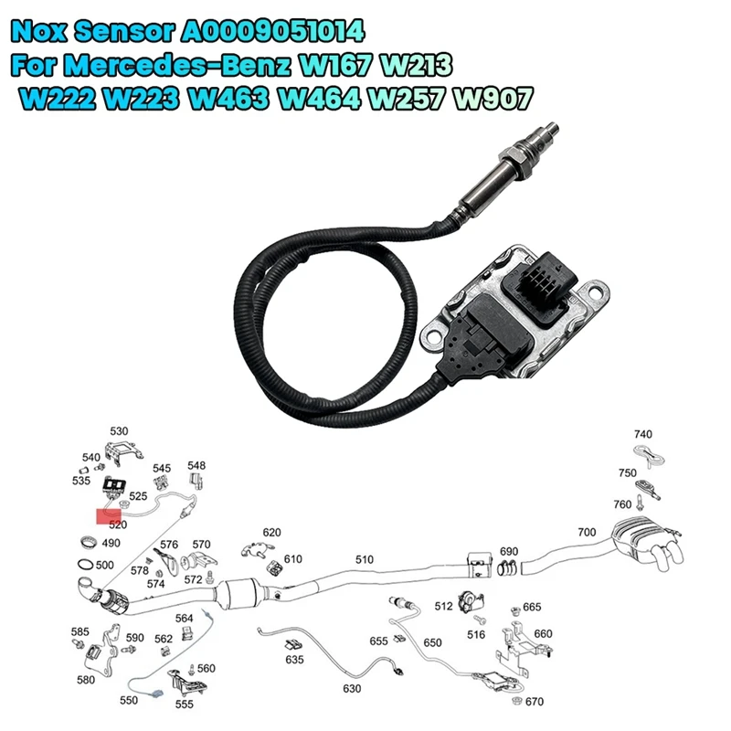 Автомобильный датчик азота Nox A0009051014 для Mercedes-Benz W167 W213 W222 W223 W463 W464 W257 W907 кислорода