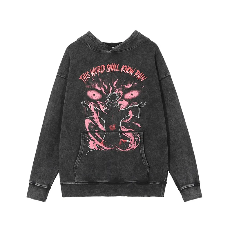 

Men's Wear Hoodie Dark Wind 380g Stir Fried Snowflake Print Hooded Sweatshirt Loose Digital Print Sweatshirt Hoodies Women Full