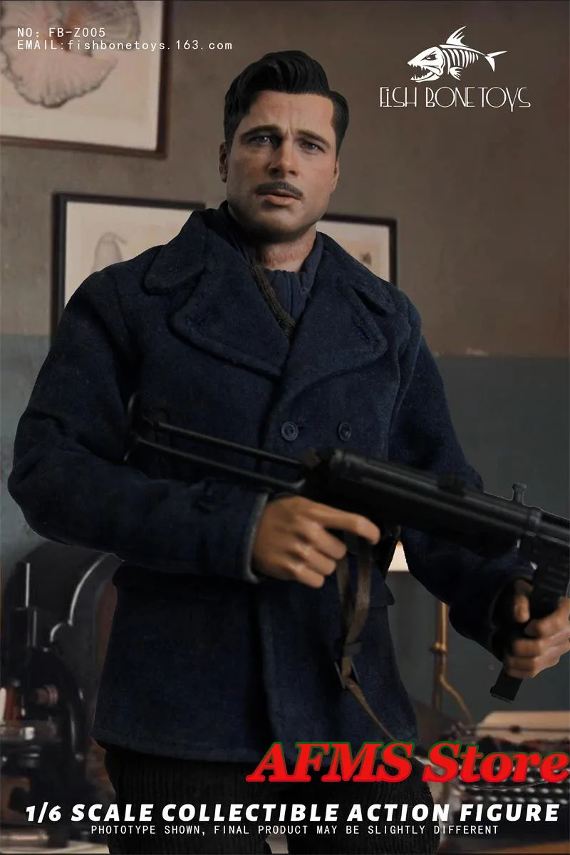 FISH BONETOYS FB-Z005 1/6 Мужчины Солдат Брэд Пит Inglourious Basterds Куклы времен Второй мировой