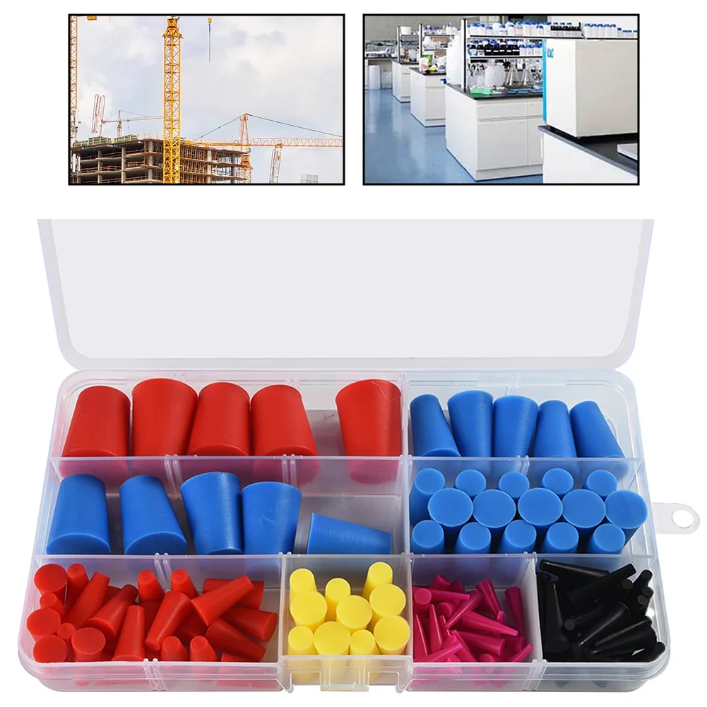 125 шт. набор конических заглушек из силикона и резины для закрытия отверстий во
