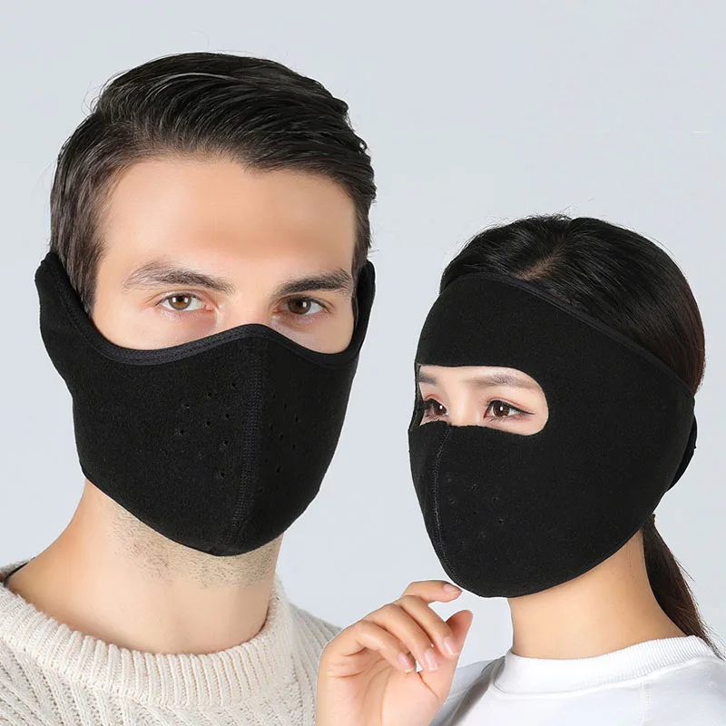 

Winter Thermal Fleece Face Mask Motorcycle Bike Balaclava Mask Warm Earmuff Soft Ear Warmer Mask Windproof Ski Skate Face Shield