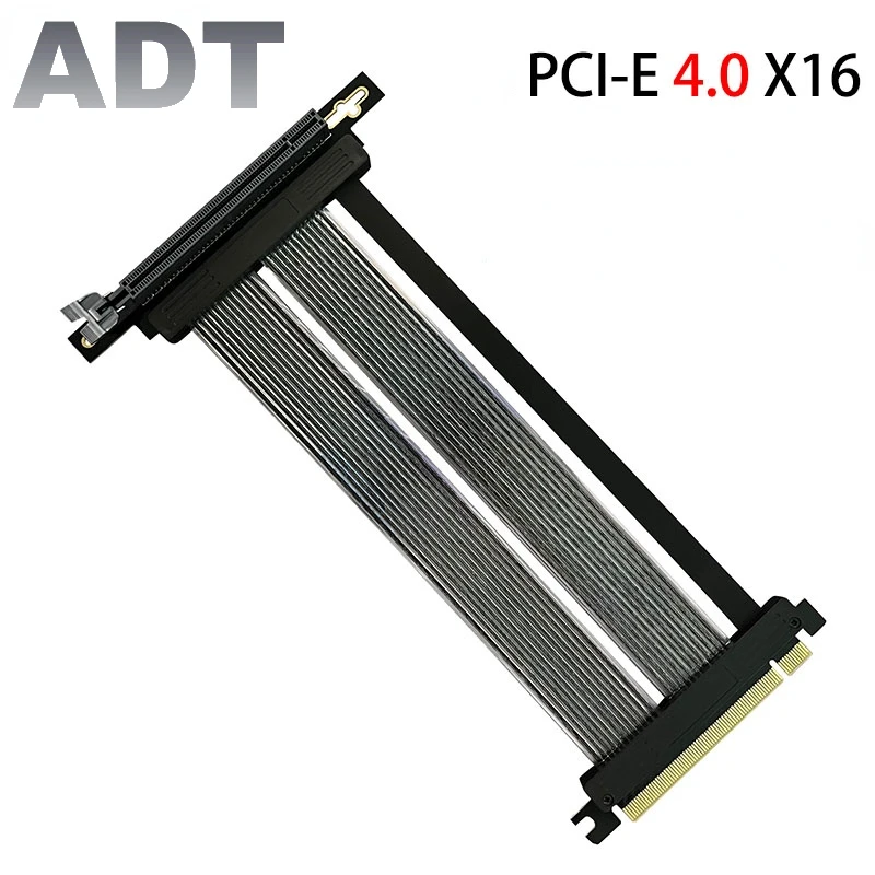PCIE 4.0 16x Extreme High Speed Riser Cable PCI Express x16 Port GPU Extension Card-Right Angle Connector 10cm 15cm 20cm