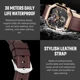 LIGE Mens Watch Square Sport Quartz Wristwatch 30M Waterproof Stopwatch Hollow out Watches for Men Date Clock Luminous Watch Men Other Image