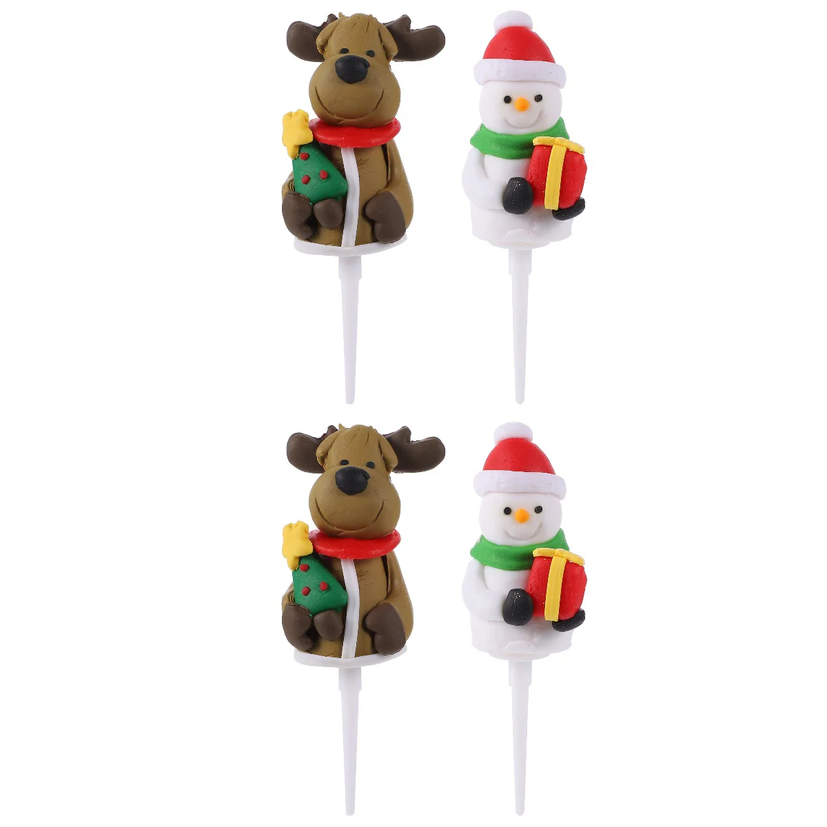 

Christmas Cake Cupcake Topper Picks Desktop Decor Ornaments Ornament Birthday Toppers Holiday Decoration Santa Merry Tree