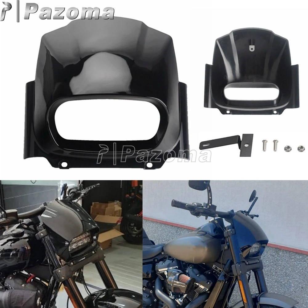 

For Harley Softail M8 Headlight Cowl Protector Cover Motorcycle Headlamp Front Fairing Fits Fat Bob FXFB 114 FXFBS 2018-2022