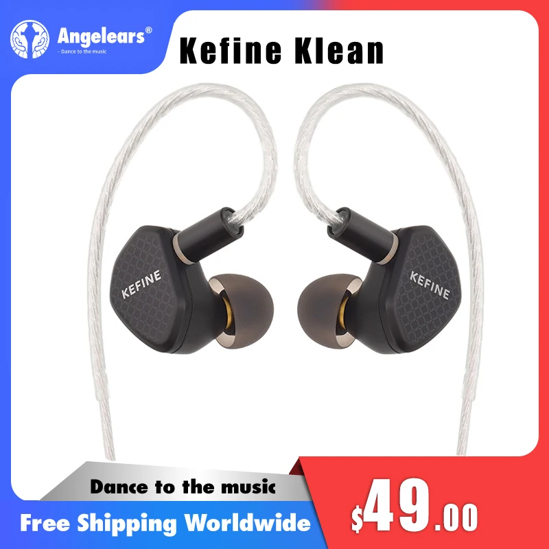 Kefine Klean Динамический драйвер с диафрагмой DLC 10 мм Наушники-вкладыши Hi-Fi IEMs