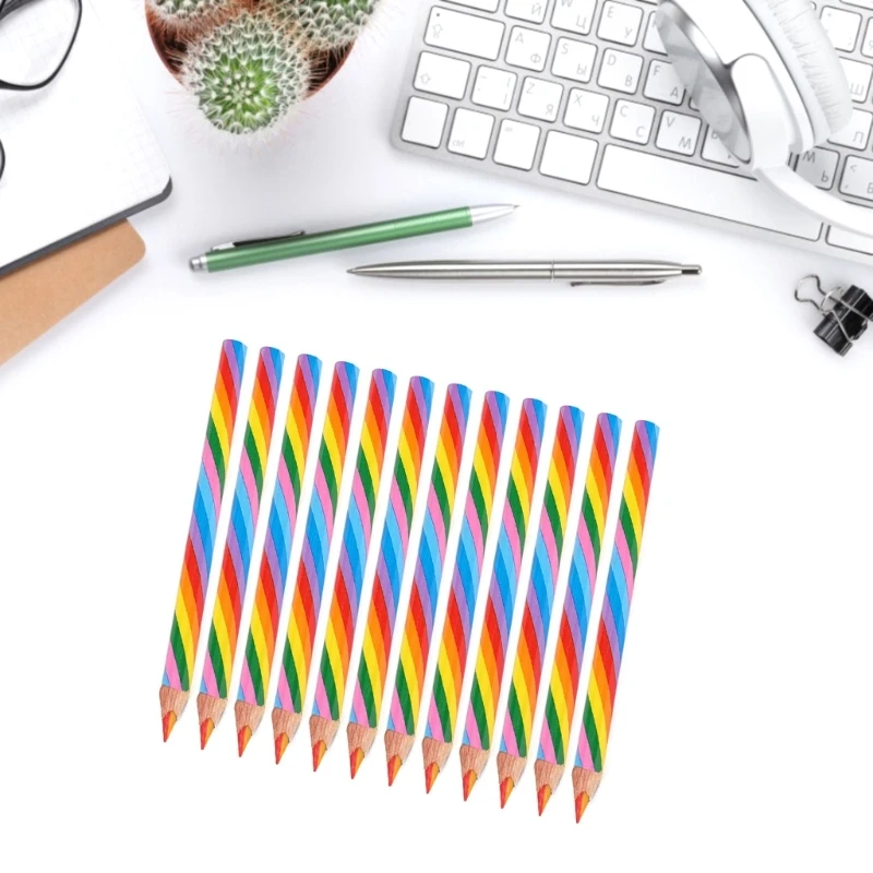 

Цветной карандаш, цветной карандаш 4 в 1, радужные карандаши для школьников, набор деревянных карандашей