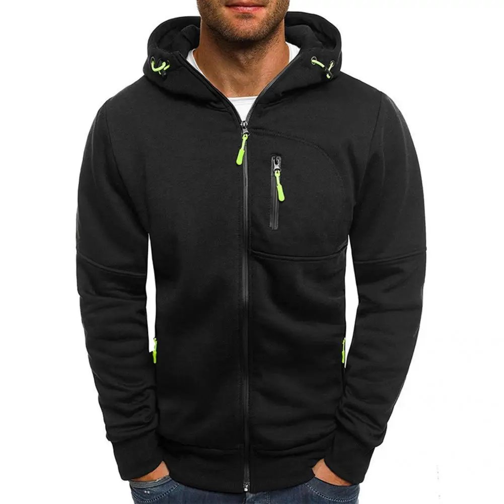 

Popular Sweatshirt Solid Color Warm Autumn Winter Zipper Closure Long Sleeve Casual Sweatshirt