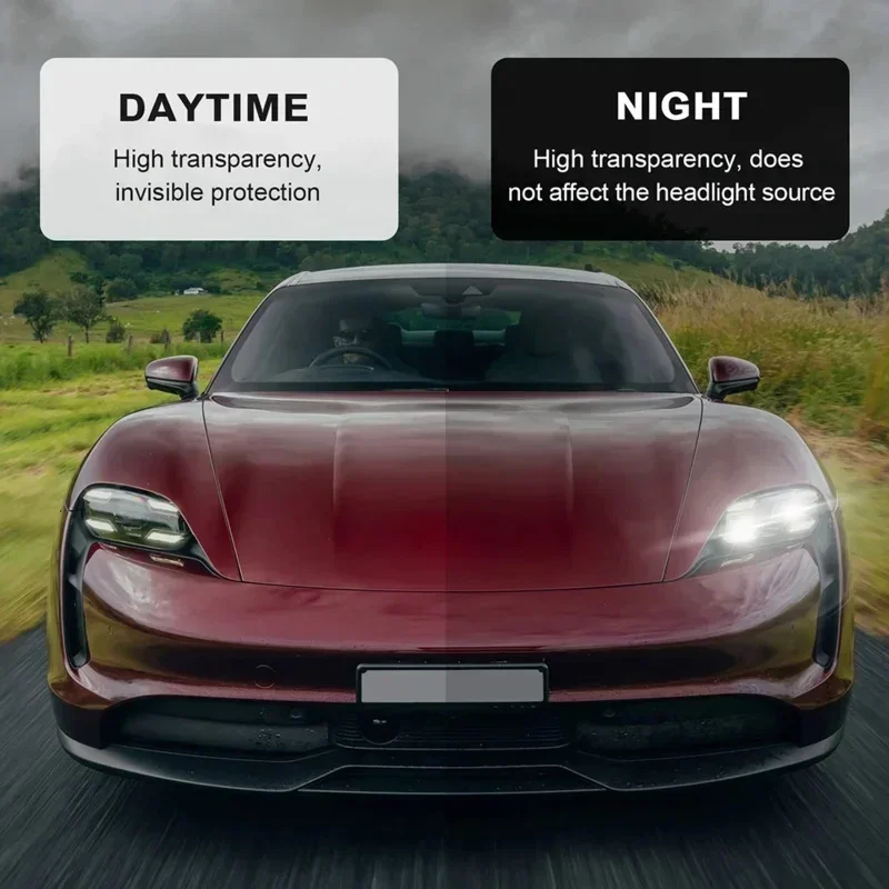 Фото Для Porsche Taycan 2020-2023 автомобильные фары, защитная пленка для краски заднего вида, защита от царапин, предварительно вырезанный PPF, прозрачный бюстгальтер, устойчивый невидимый №4