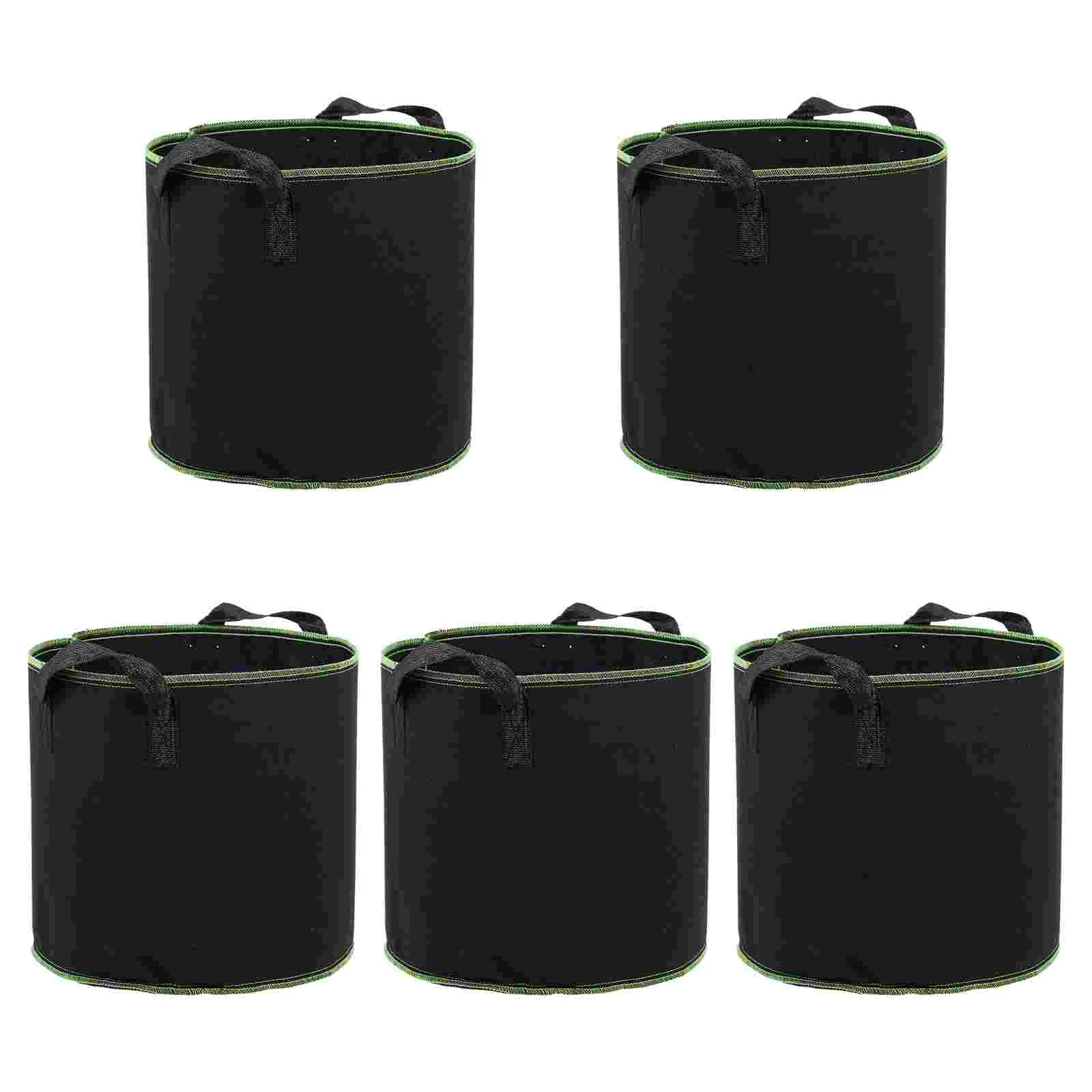 

5 Pcs Bag Non-woven Fabrics Grow Bags Plants Outdoor Garden Planting Accessories Planter Pots Premium Gardening Pouch Tools