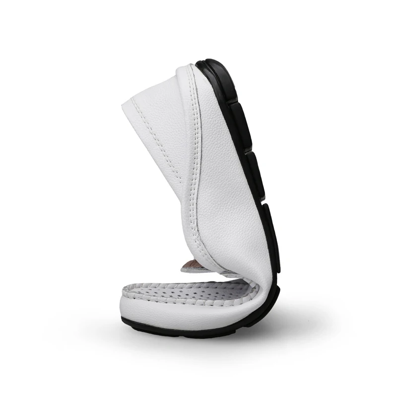 Белая кожаная повседневная фотосессия без застежек летняя женская дышащая