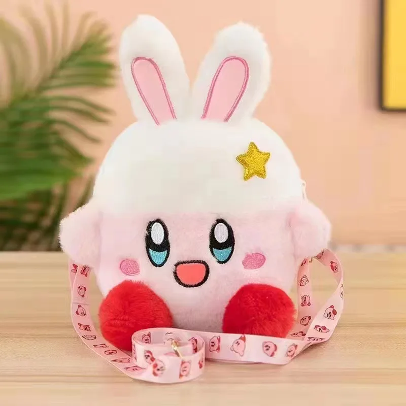 

Kirby Plush Doll Girl Shoulder Bags Anime Japanese and Korean Sweet Student Pink Soft Cute Plush Bag Kawaii Birthday Gifts