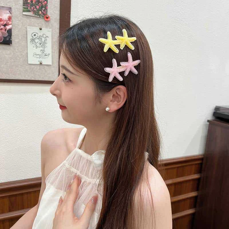 2 шт. заколки для волос в виде морской звезды