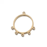 10pcslot brass round hoop charms connectors porous pendants for diy jewelry making earrings necklace tassel supplies accessorie