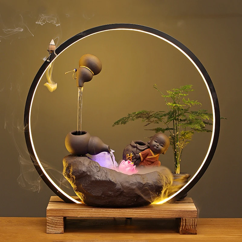 

Waterfall Candlee Vessels Reflux Smoke Backflow Ramadan Room Decor Indoor Zen Backflow Incienso Quemador Room Decor Comfort