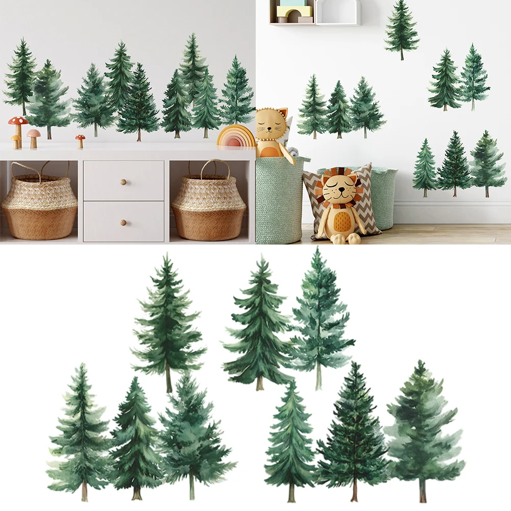 1 комплект наклейки на стену соснового леса спальни гостиной зала бытовой фон