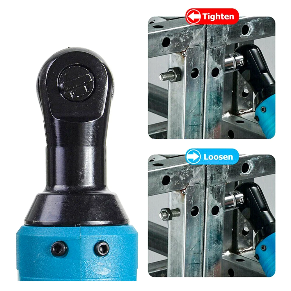 28V 55N.m Cordless Electric Impact Wrench 3/8'' 90 Right Angle Wrench Ratchet Tool Drill Screwdriver With Lithium-Ion Battery images - 6
