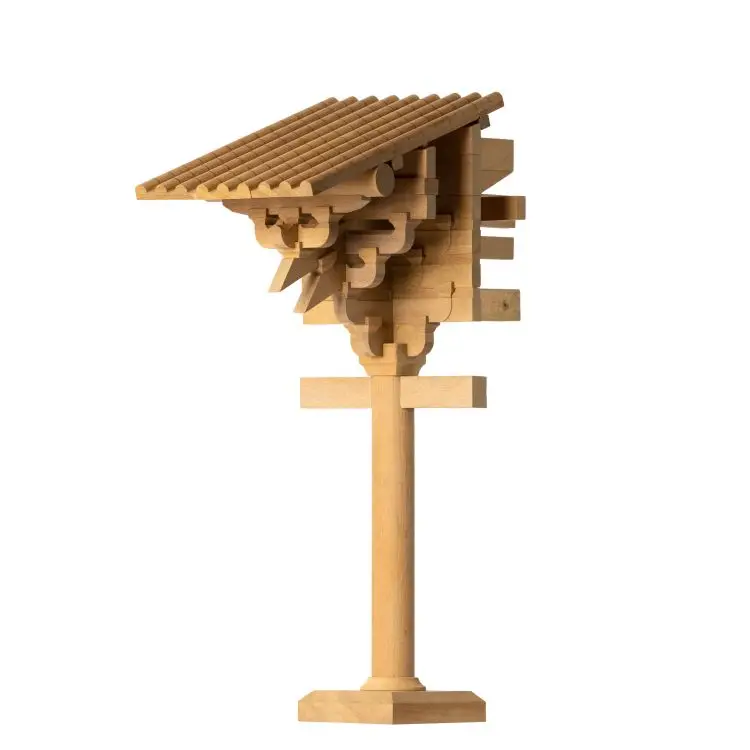 

Wan Feng Tang style Fo-Guang temple the top of column mortise and tenon wooden building block home decoration