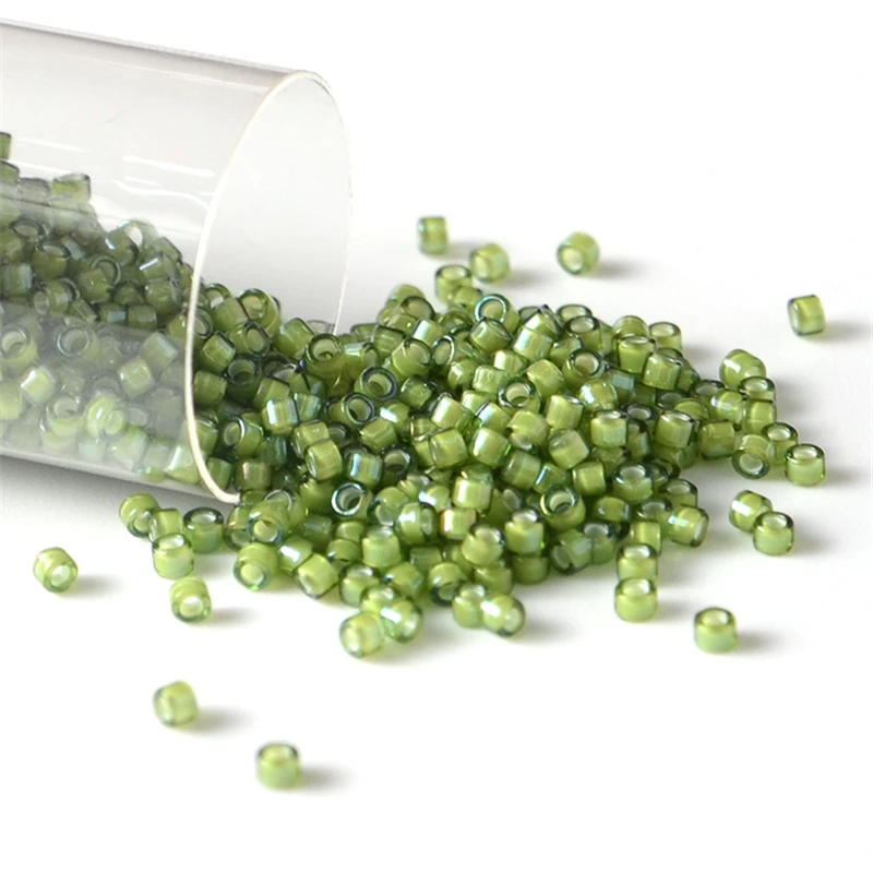 1.6мм Японские бусины Miyuki Delica из стекла с цветным покрытием, 10 грамм, хрустальные семена для изготовления ювелирных изделий, браслетов и делай сам.