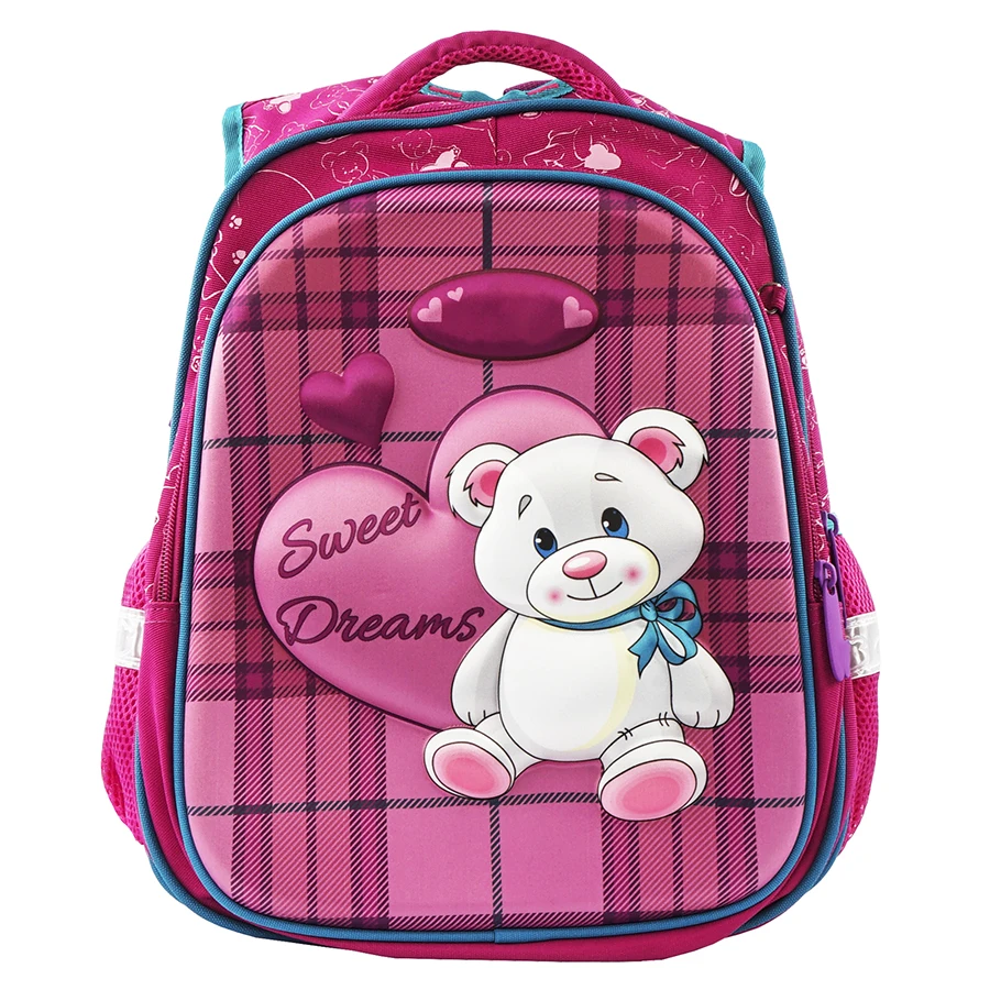 Kids Cartoon White Bear Print School Bags for Children Orthopedic School Backpack Satchel Girls Fashion Knapsack Mochila Escolar