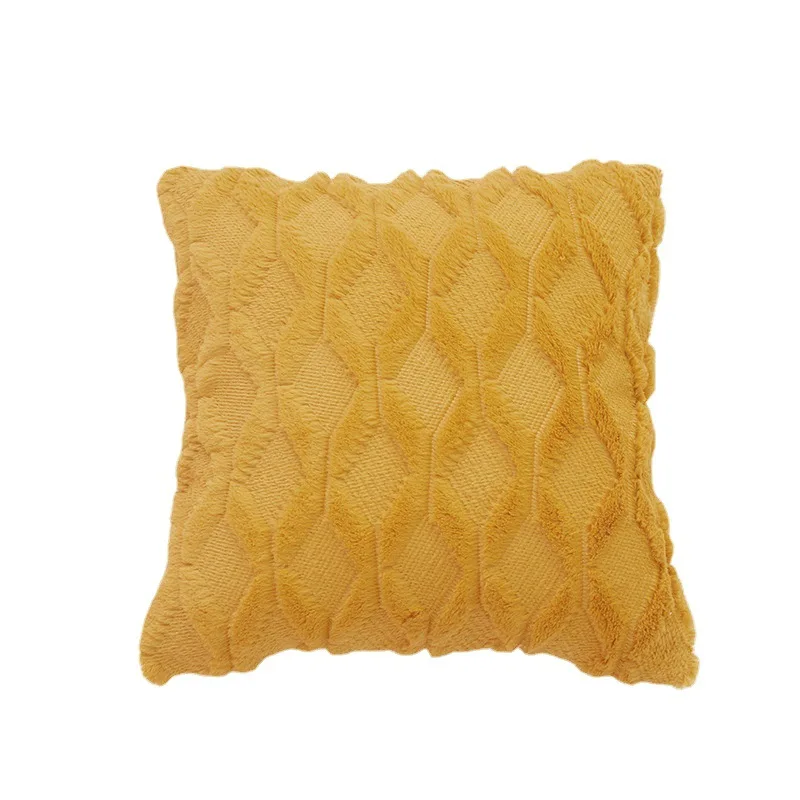 

50*50cm Solid Color Velvet Cushion Cover Pure Color Pillow Cover For Sofa Office Waist Back Cover Home Decorative Pillowcase
