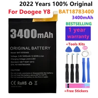 2022 years 100 original for doogee y8 replacement batteries rechargeable li polymer bat18783400 3400mah testedrepair tools