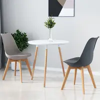 Modern Minimalist Dining Chair Home Computer Table Chair Plastic Backrest Chair Cotton Linen Solid Wood Office Chair Furniture