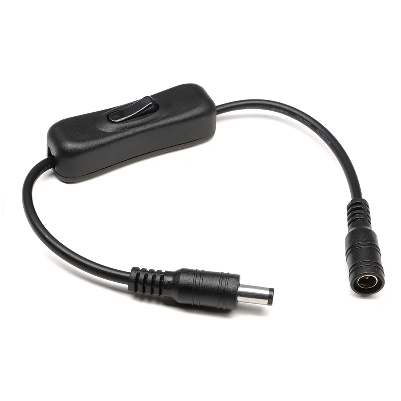 1/5/10 шт. Шнур питания светодиодной подсветки с переключателем ВКЛ/ВЫКЛ Шнуры «папа-мама» DC 12 В 304 Переключатель 5 В 12 В 24 В Светодиодная панель Разъем постоянного тока