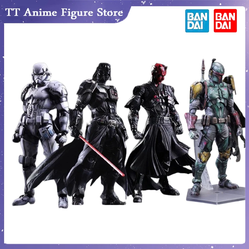 

Anime Star Wars Figure Play Arts Boba Fett Darth Vader Maul Stormtrooper PVC Action Figure Collection Ornament Model Toys Gifts