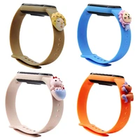 soft silicone cartoon doll strap for xiaomi mi band 5 6 strap watch wrist bracelet sport mi band 3 4 strap miband 6 accessories