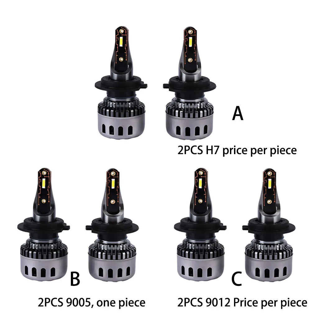 

2 Pieces 6000K Car Headlight Bulb Replacement High Low Beam Headlamp Lightbulb Front Light Automobile Spare Parts 9012