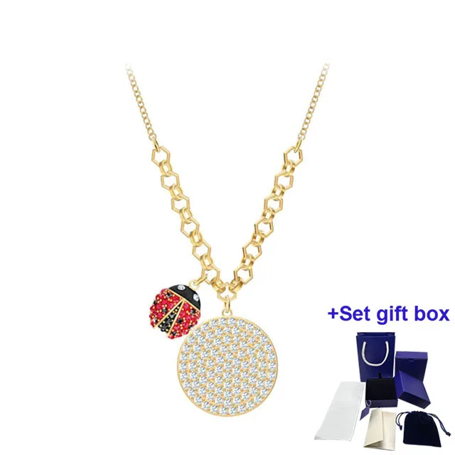 

Высококачественное ожерелье с подвеской и кулоном для женщин, позолоченная Изысканная Подарочная коробка, бесплатная доставка