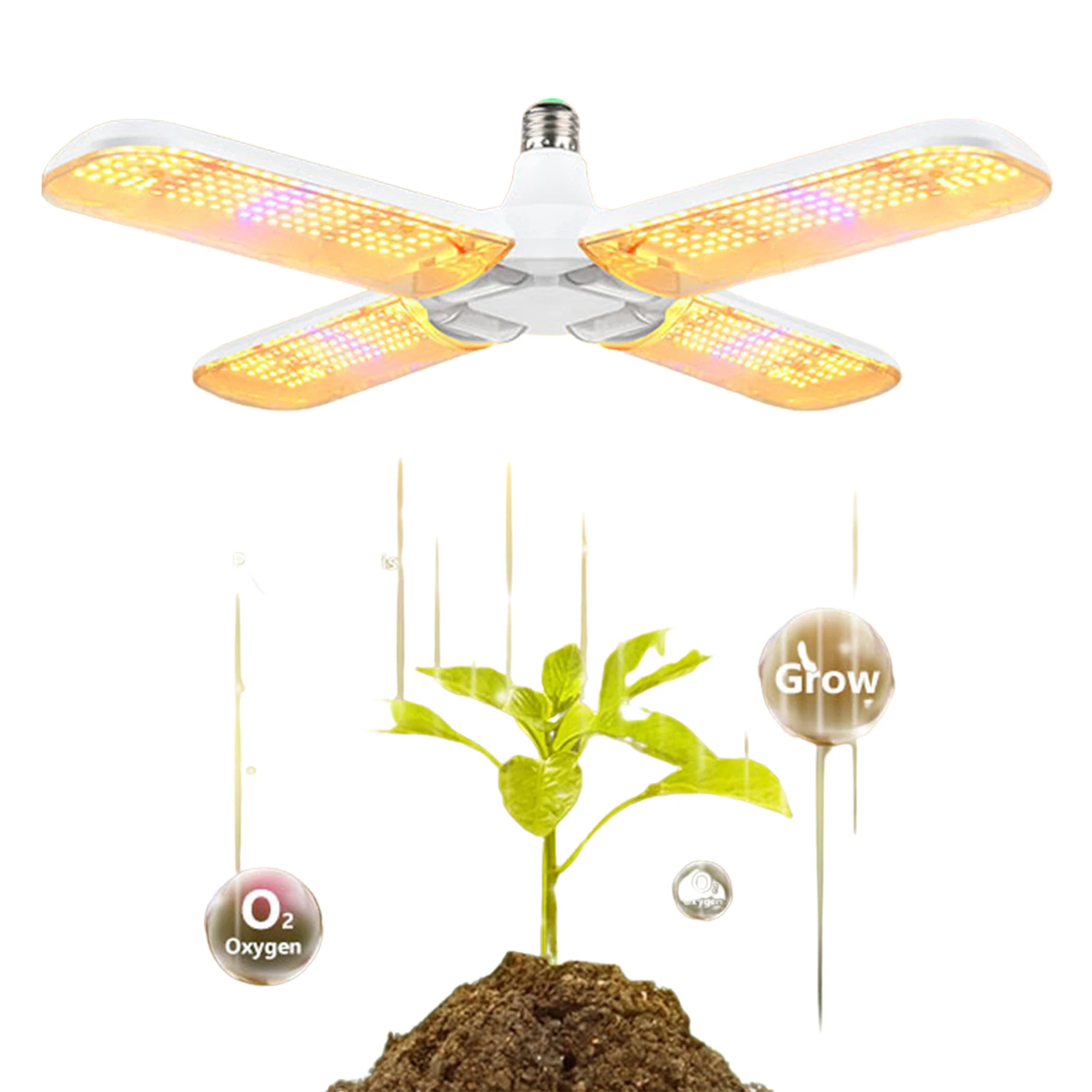 36W 48W Led Garage Light 4 Leaf Folding Plant Grow Lights E27 Full Spectrum Phyto Lamp For Indoor Vegetable Flower Seedling
36W 48W Led Garage Light 4 Leaf Folding Plant Grow Lights E27 Full Spectrum Phyto Lamp For Indoor Vegetable Flower Seedling