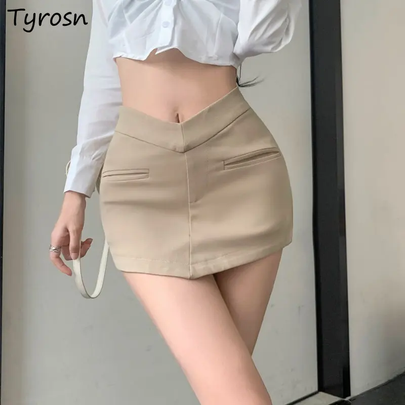 

Мини-юбки женские простые облегающие сексуальные ретро универсальные повседневные чистые Элегантные горячие юбки в Корейском стиле для де...