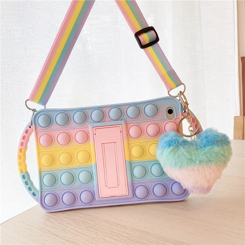 

Cute Push Bubble Fidget Toys Tablet Case For IPad 10.2 Air 10.9 Mini 1 2 3 4 5 6 Pro10.5 11 9.7 2017 2018 Folding Bracket Cover