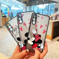 disney mickey mouse london for samsung s22 s21 ultra s20 fe s10e s10 lite s9 s8 plus frosted translucent matte cover phone case