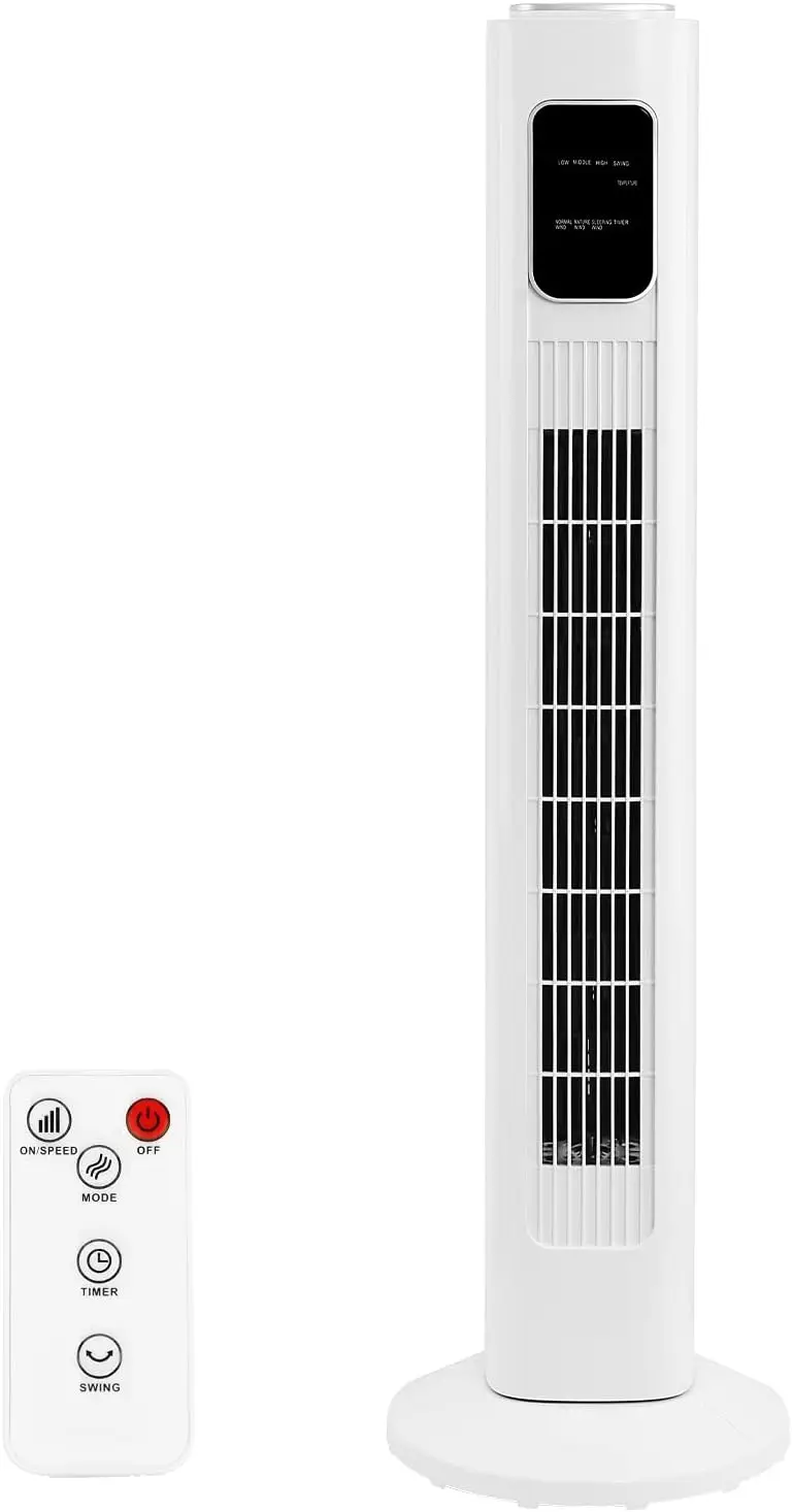 

Oscillating Fan Quiet Cooling Remote Powerful Standing 3 Speeds Wind Modes Bladeless Floor Fans Portable Bladeless Fan for Chil