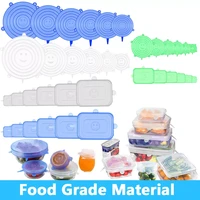 food silicone cover cap reusable silicone stretch lids for microwave cookware airtight food wrap covers keeping fresh seal bowl