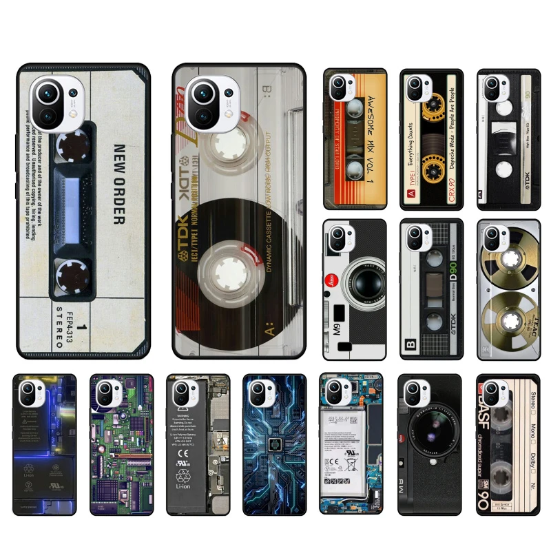 

Vintage Camera Tape battery Game Boy Phone Case For Xiaomi Mi 9T 10T 11T 11 Pro 10 10T 11 lite 11Ultra Note10 lite Poco X3 Pro