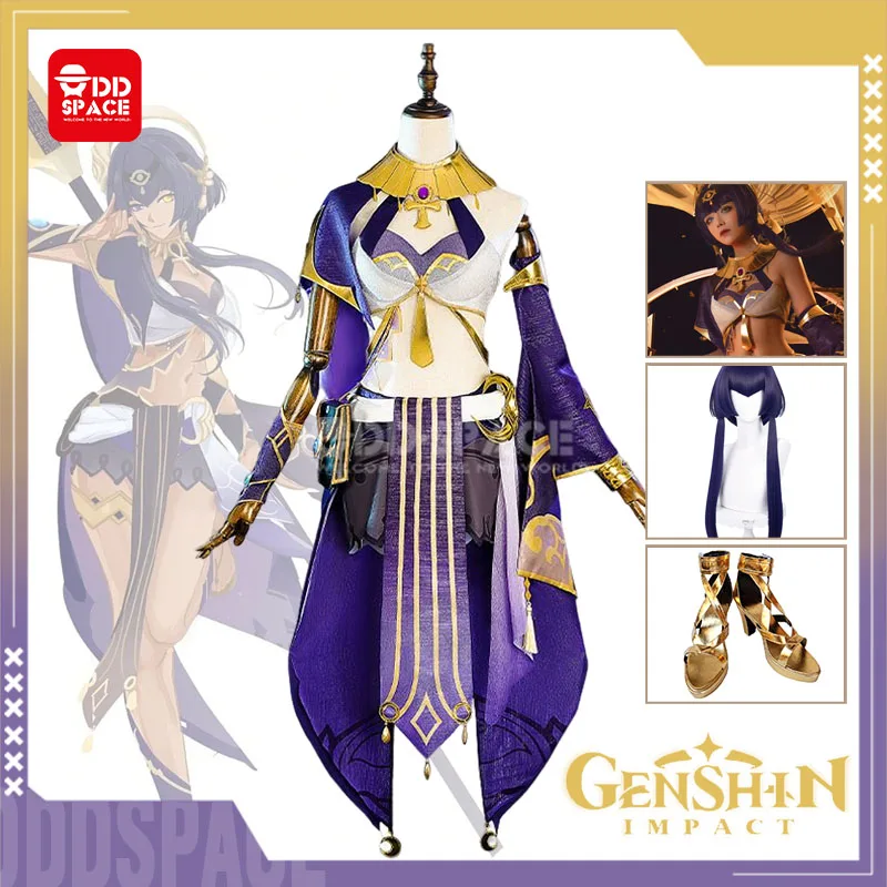 

Candace Косплей геншин ударный косплей костюм игры Sumeru Genshin Candace косплей парик сексуальный костюм для женщин косплей обувь Рождество