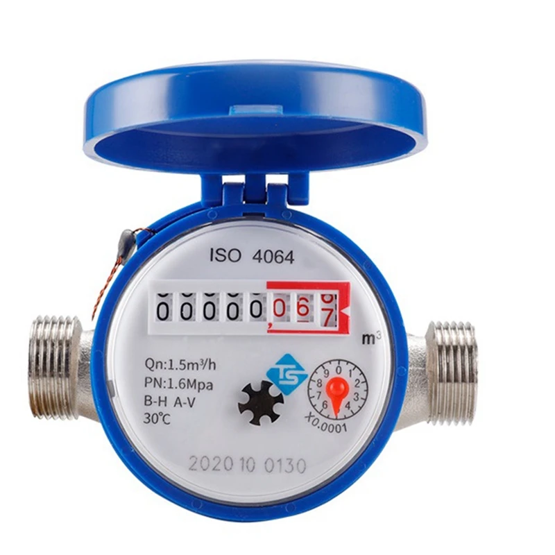 

TS‑S3002E BSP Water Meter 1/2 Mechanical Cold Water Gauge with Pointer Measuring Tools for Home