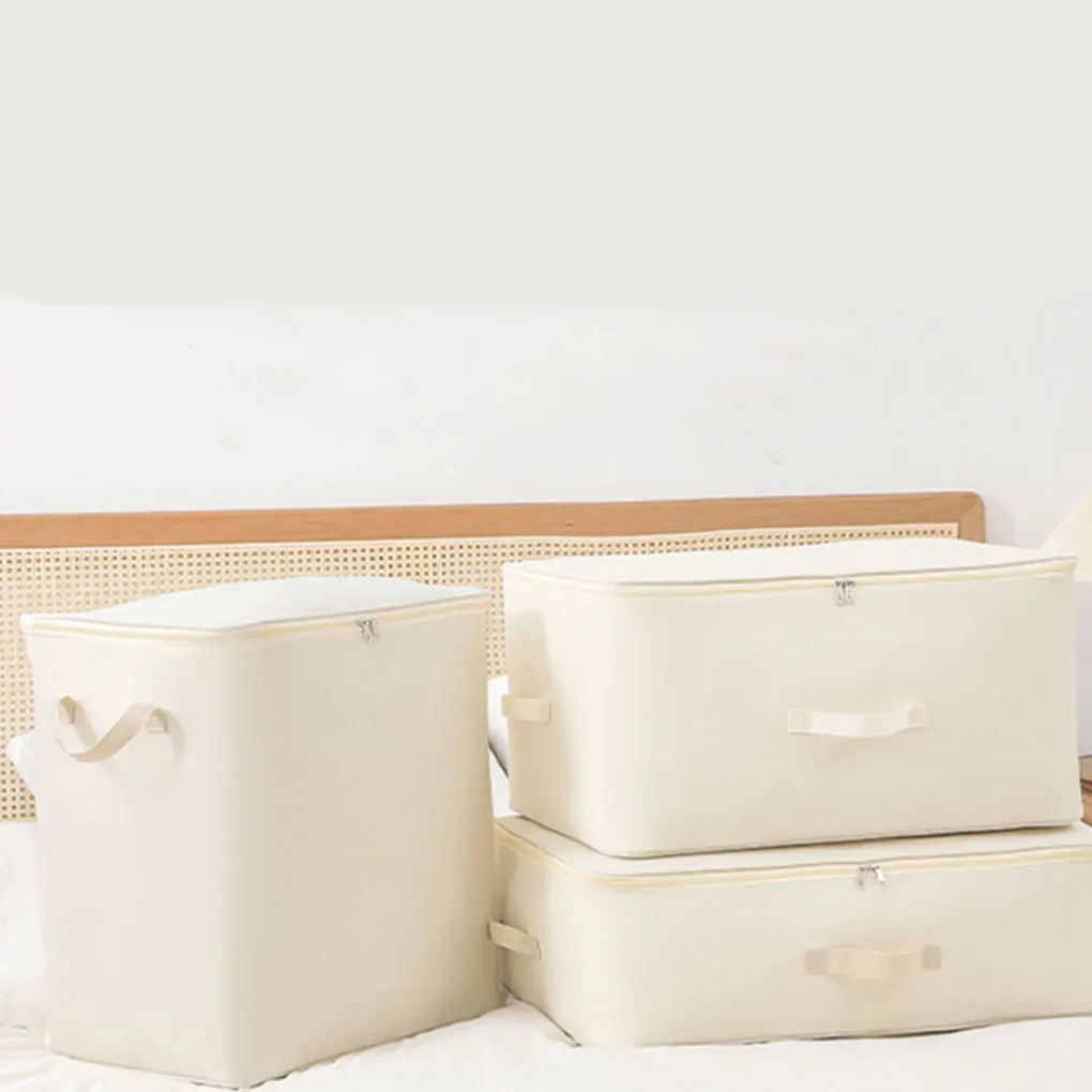 

Quilt Bag Zipper Reinforced Handles Basket Moving Storage Folding Organizer